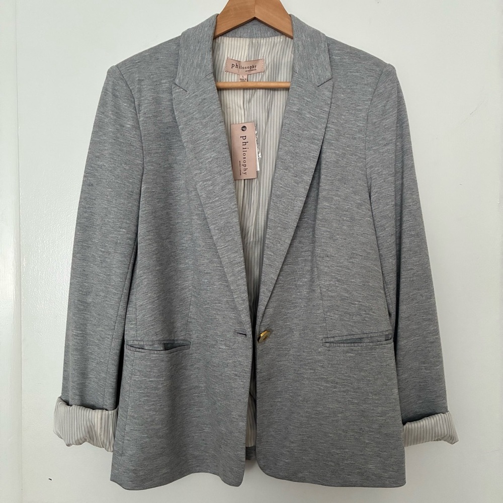 Philosophy Classic Gray Blazer